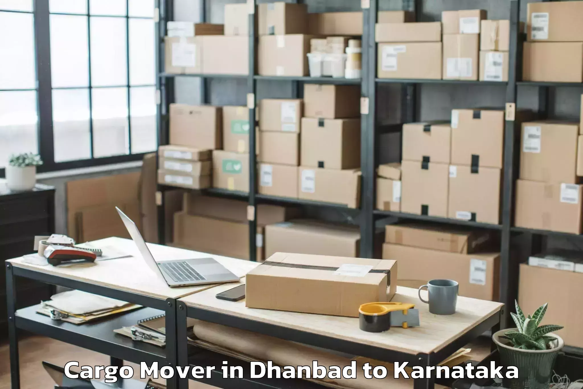 Easy Dhanbad to Guledagudda Cargo Mover Booking